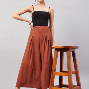Rust Smart Casual Beautiful Hot Handloom Palazzo