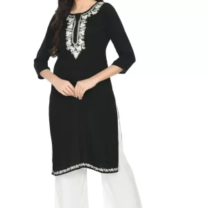 Black Zari Work Kashmiri Kurti