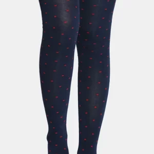 Navy Blue Cotton Elastane Full Length Socks